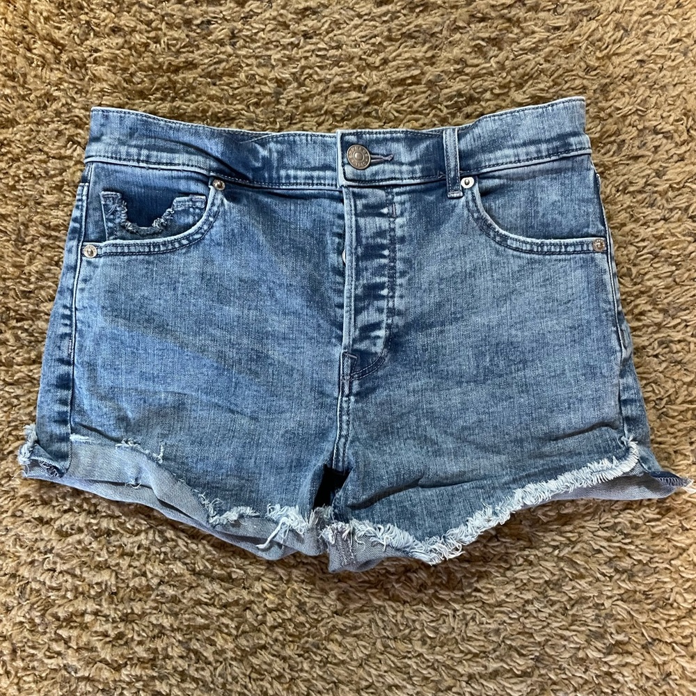 Express Denim Shorts with Raw Hem